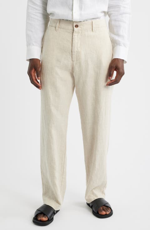 1454 Aden Flat Front Linen Chinos