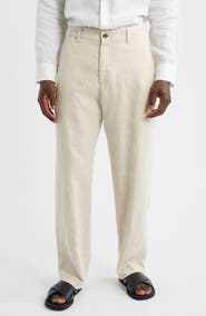 NN07 1454 Aden Flat Front Linen Chinos