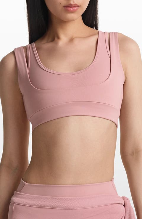 Matte Double Strap Scoop Bra