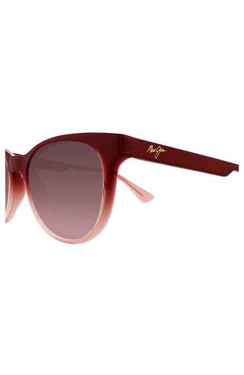 Maui Jim Lonomea 52mm Polarized Cat Eye Sunglasses In Pink