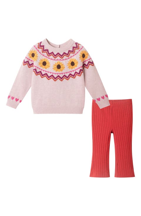 Kids' Fair Isle Sweater & Flare Leggings Set (Baby)