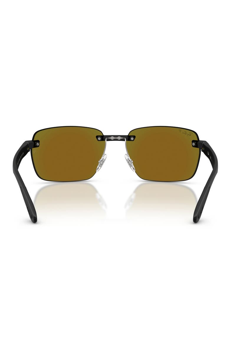 59mm Polarized Rimless Sunglasses, Alternate, color, SAND BLACK / POLAR GREEN