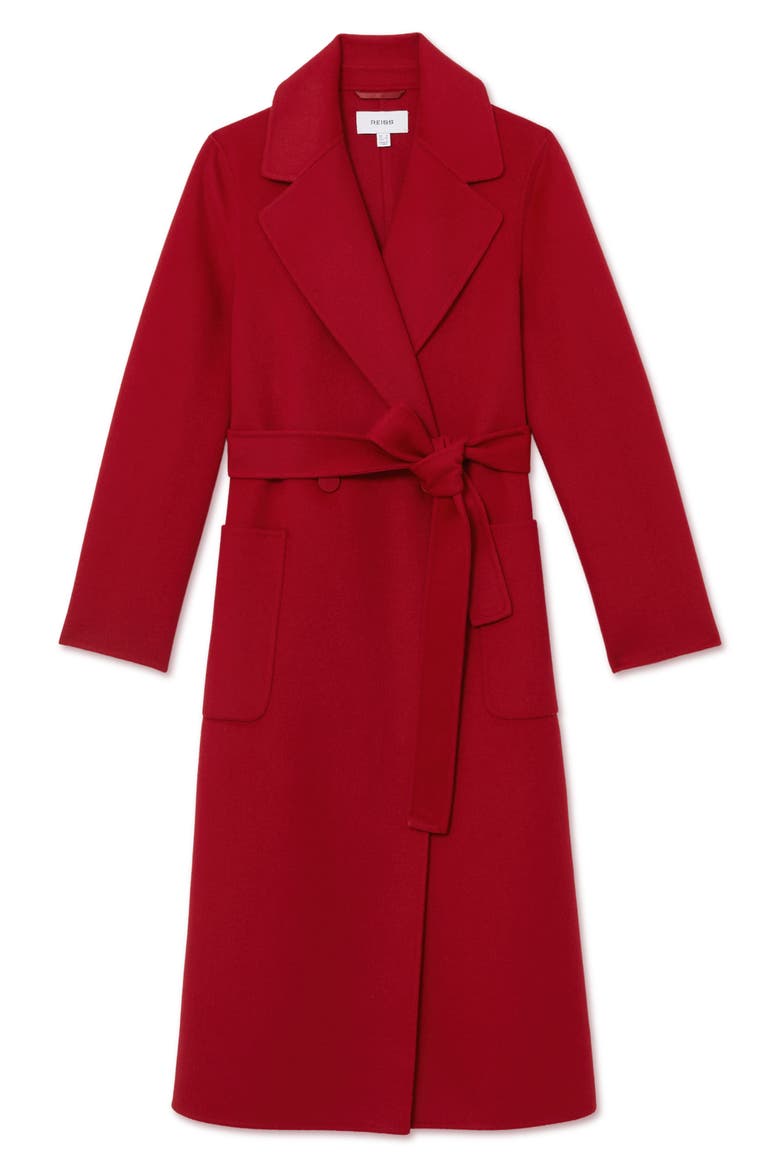 Lucia Wool Blend Coat, Alternate, color, RED