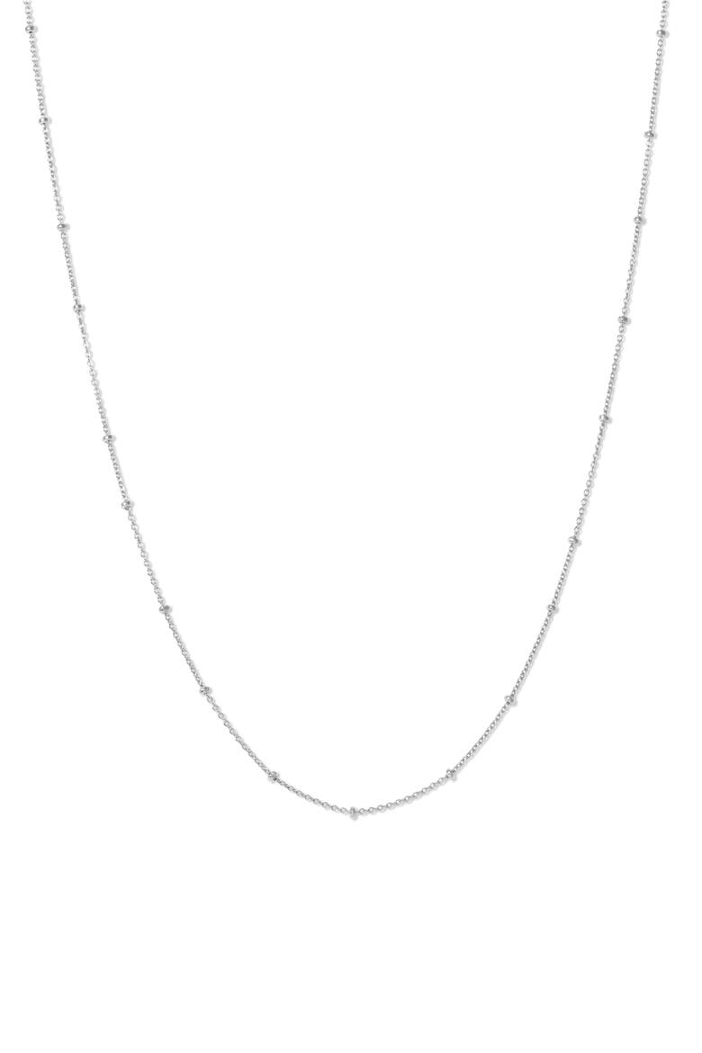 Saturn Chain Necklace, Main, color, SILVER