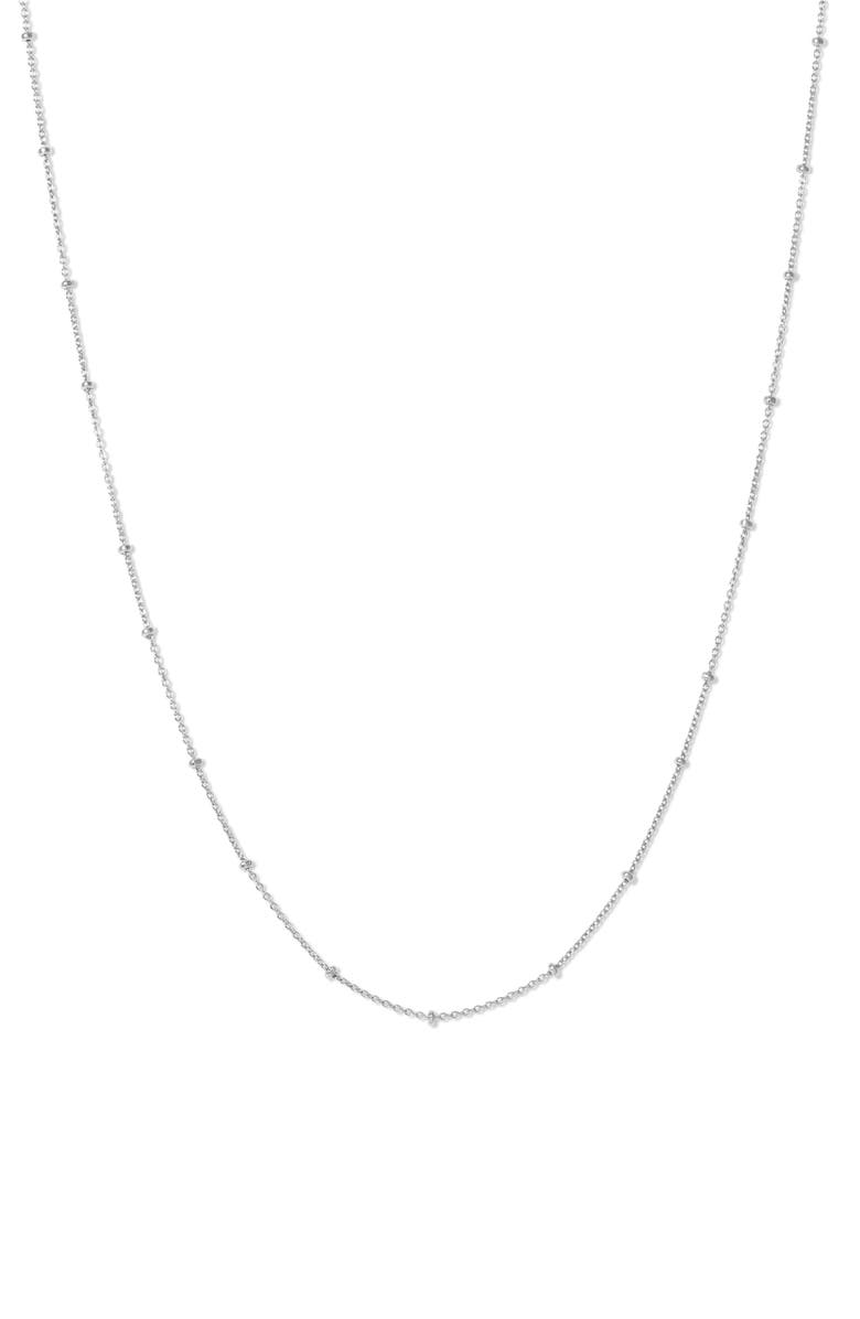 Adina Reyter Saturn Chain Necklace, Main, color, Silver
