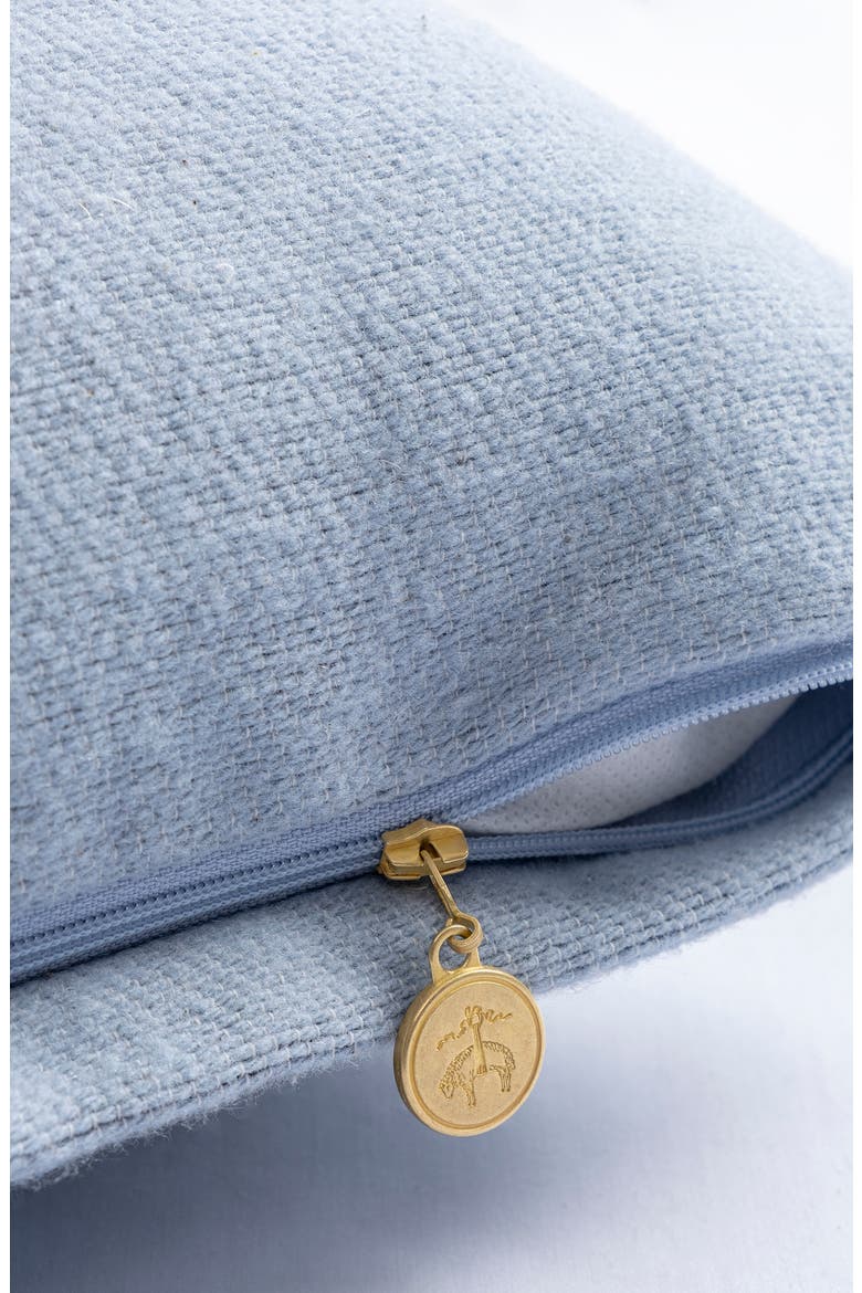 Chambray Monogram Accent Pillow, Alternate, color, LIGHT MARINE