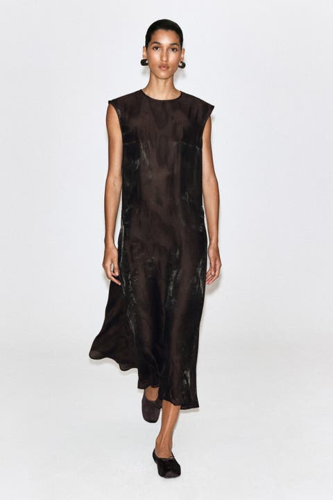 Animal-jacquard Midi Dress