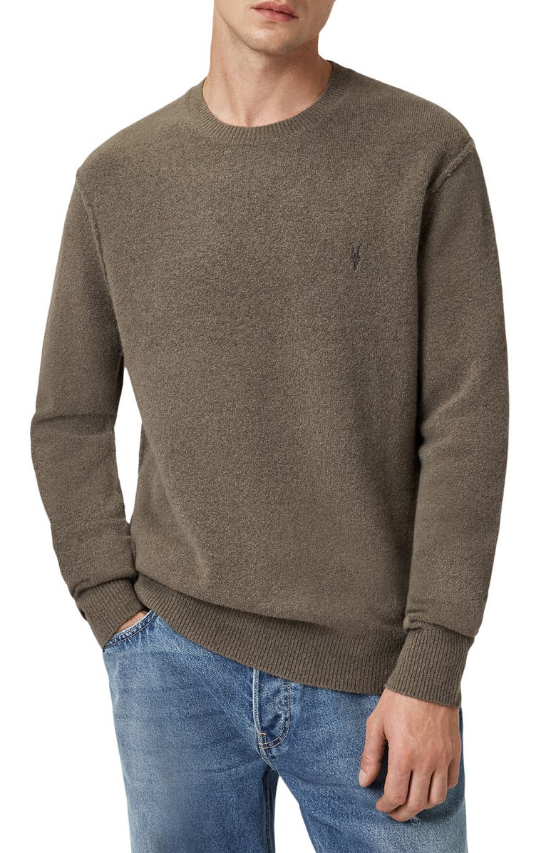 AllSaints Statten Crewneck Sweater, Main, color, Dusky Green