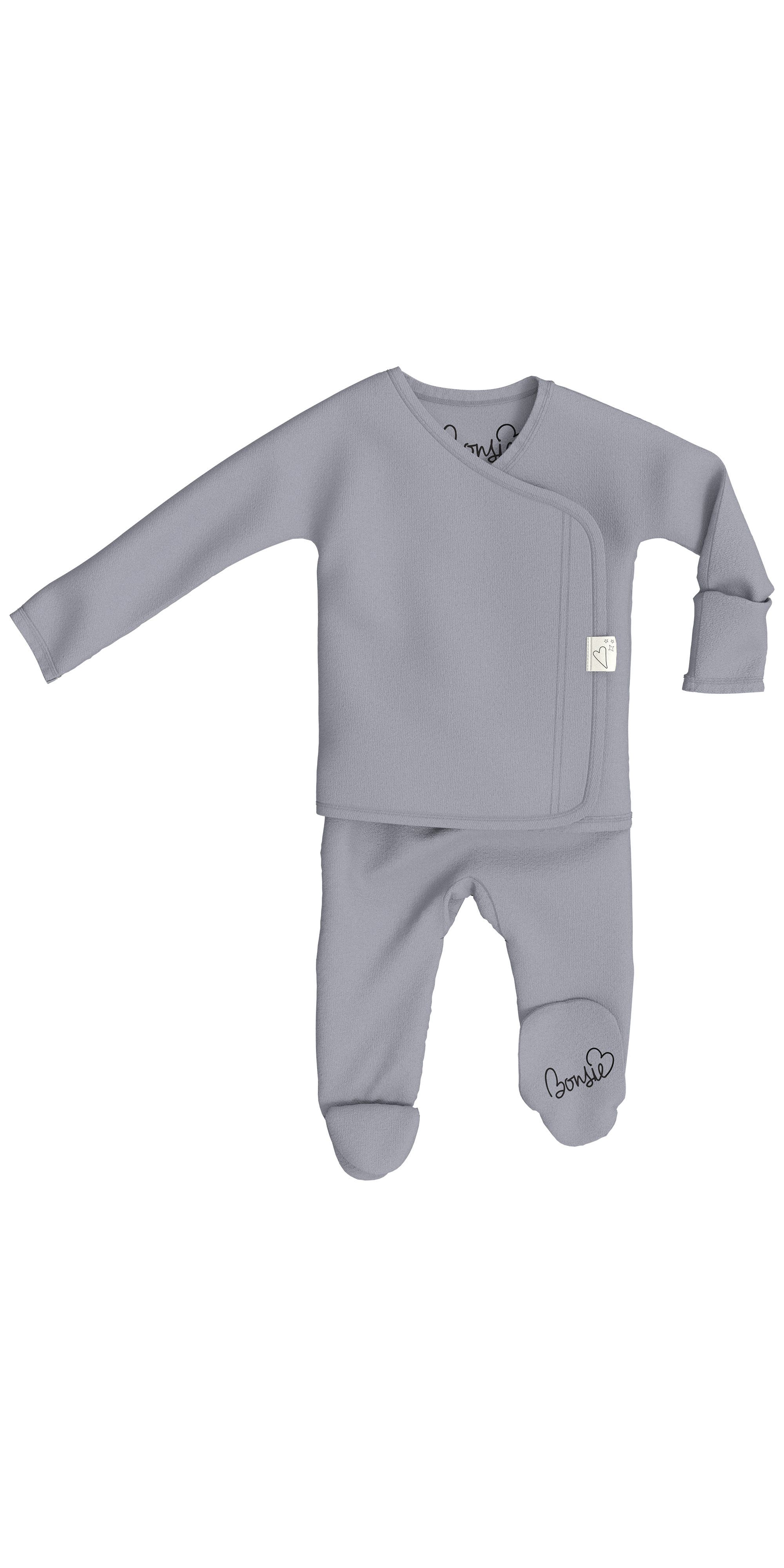 Bonsie Baby Skin to Skin Girl or Boy, Footie in Fog 