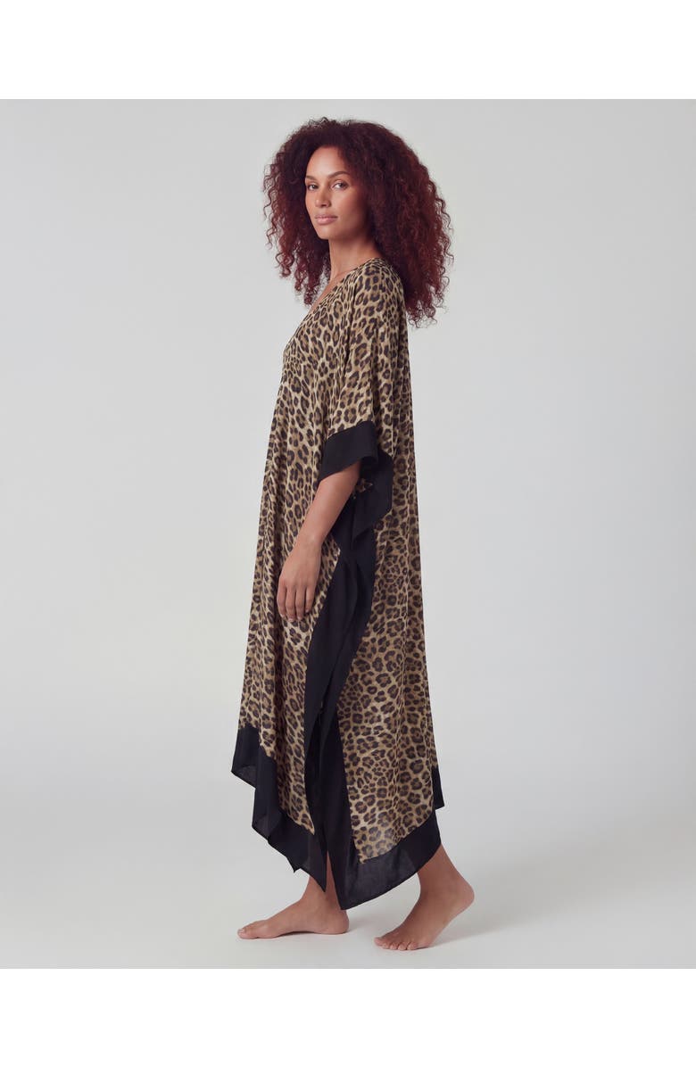 Lords of Harlech Leopard Womens Kaftan, Alternate, color, Leopard Brown