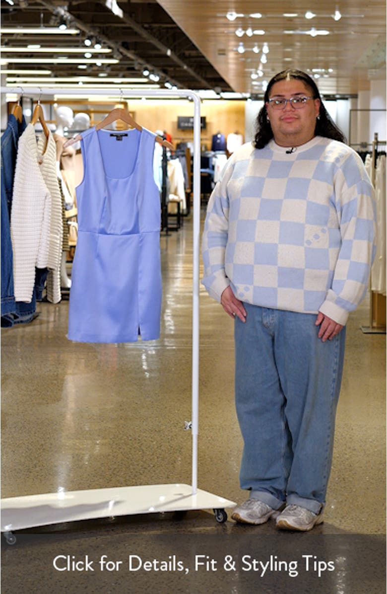 Carey Sleeveless Satin Minidress, sales video thumbnail