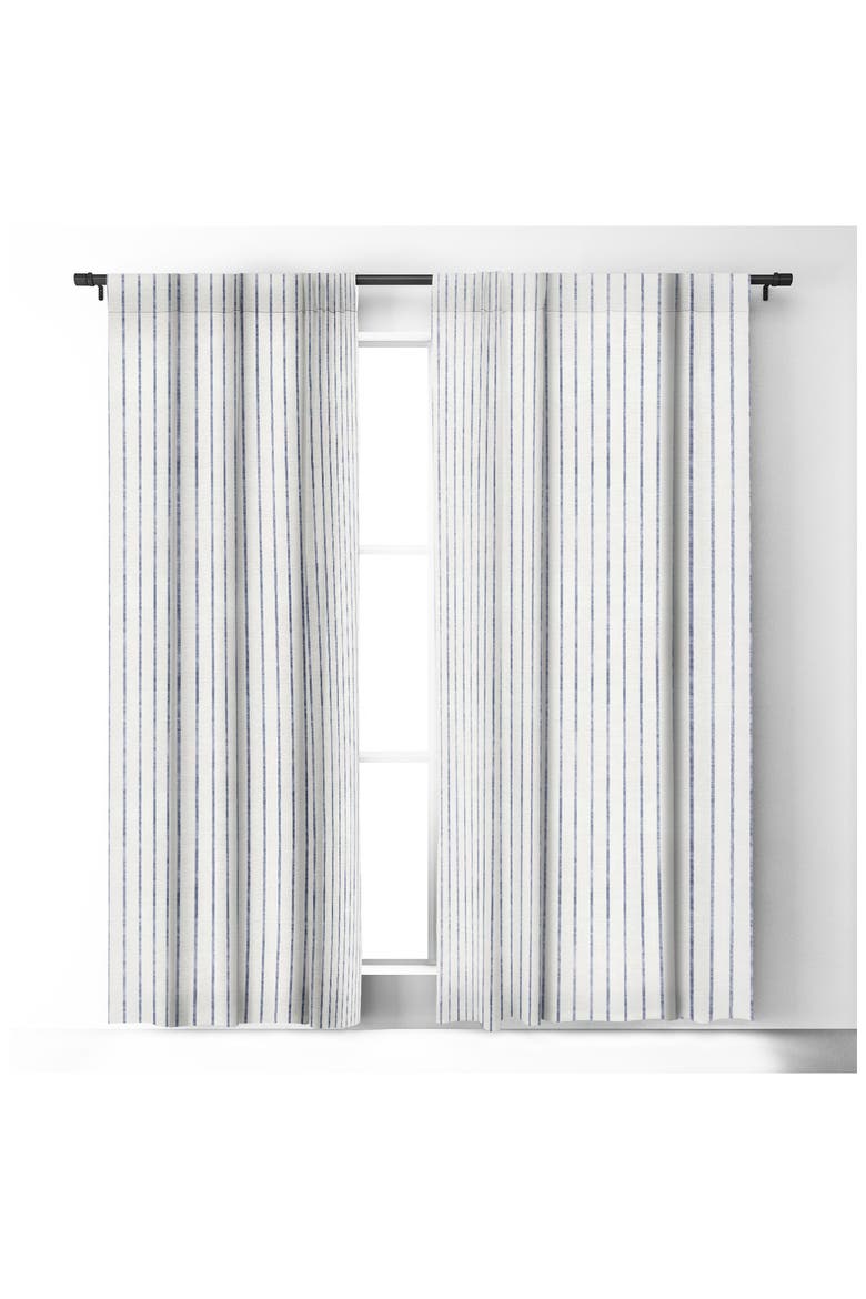Holli Zollinger Aegean Stripe Blackout Window Panel, Alternate, color, BLUE