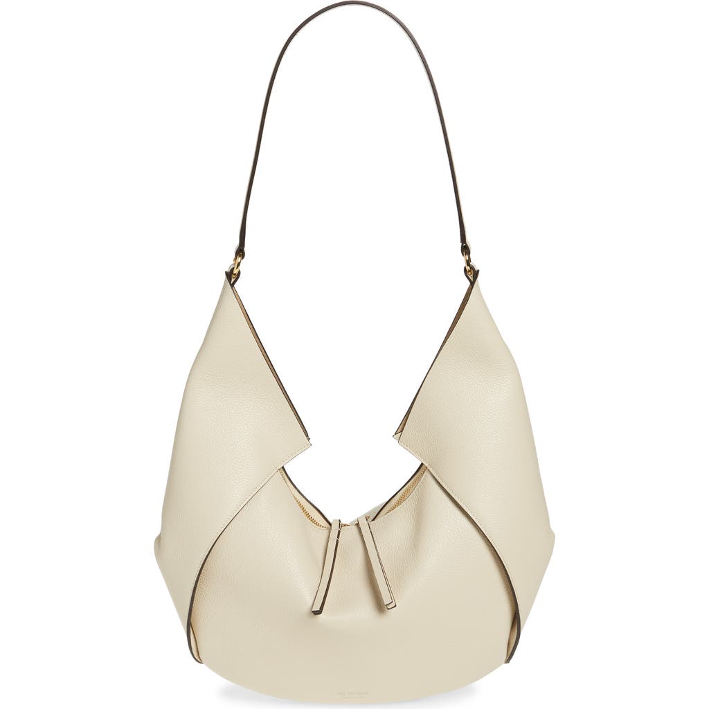 Ree Projects Large Riva Pebbled Leather Hobo Bag in Beige  product