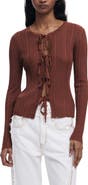 Desigual Rib Tie Front Top