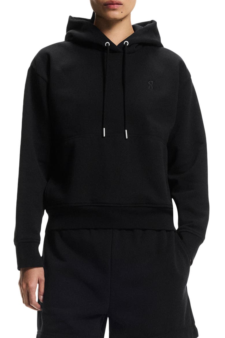 Club Collective Logo Embroidered Hoodie, Main, color, BLACK