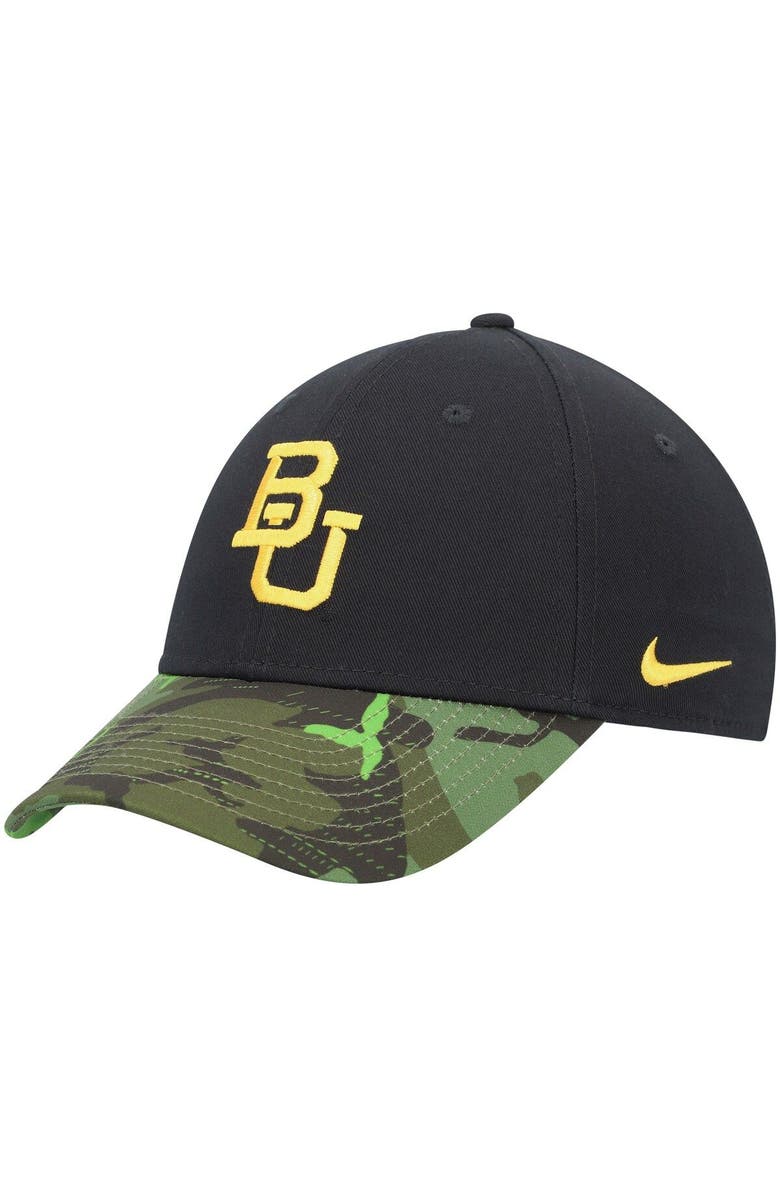 Nike Men's Nike Black/Camo Baylor Bears Veterans Day 2Tone Legacy91 Adjustable Hat, Alternate, color, Black