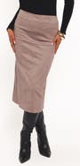 Petal & Pup Una Faux Suede Midi Skirt