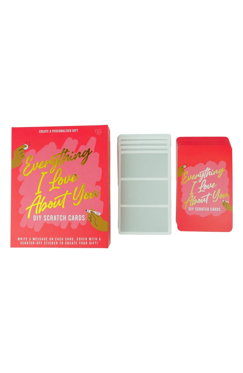 GIFT REPUBLIC Everything I Love About You DIY Scratch Cards, Alternate, color,