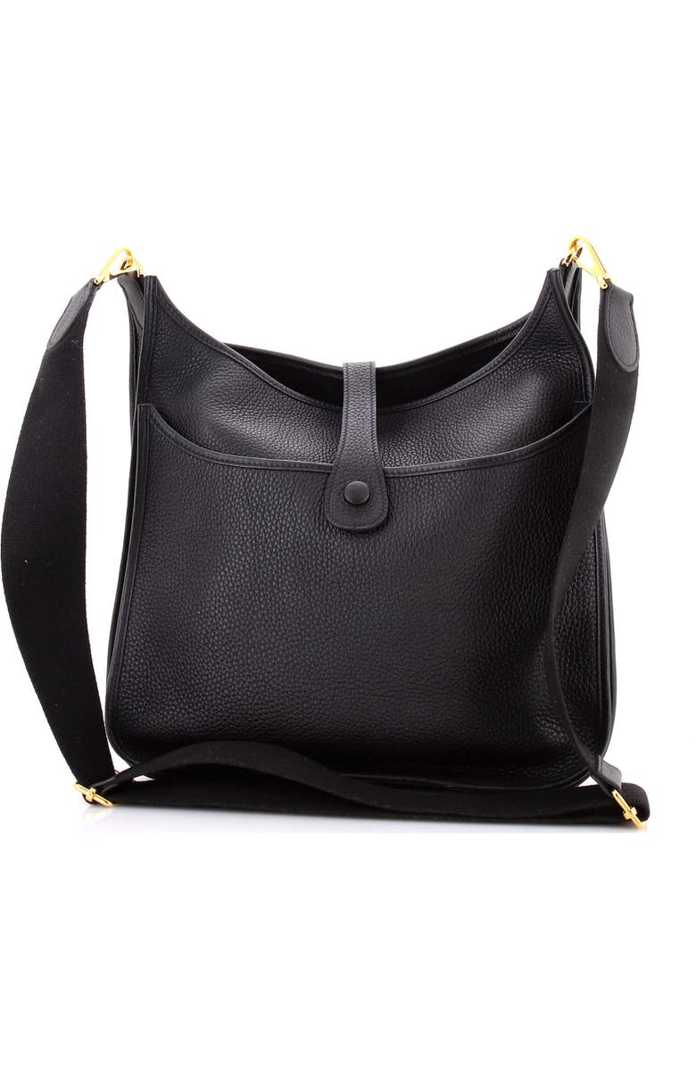 Pre-Owned Hermes Evelyne Bag Gen III Clemence GM, Alternate, color, Noir