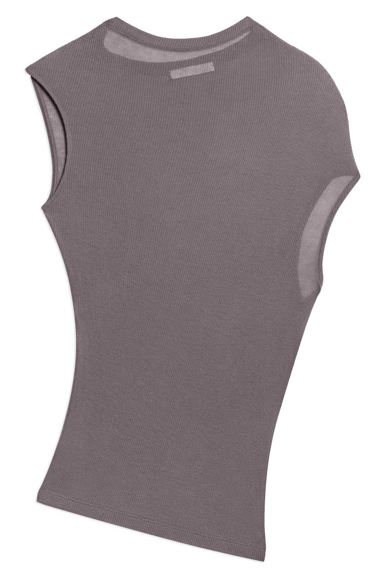 Twist Sheer Tank, Alternate, color, DARK GREY