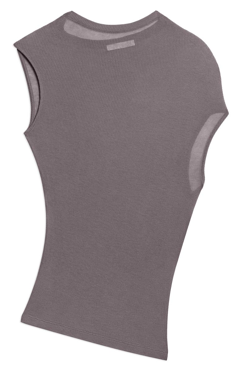 Helmut Lang Twist Sheer Tank, Alternate, color, Dark Grey