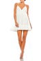 Ruffle V-Neck Criss-Cross Mini Dress