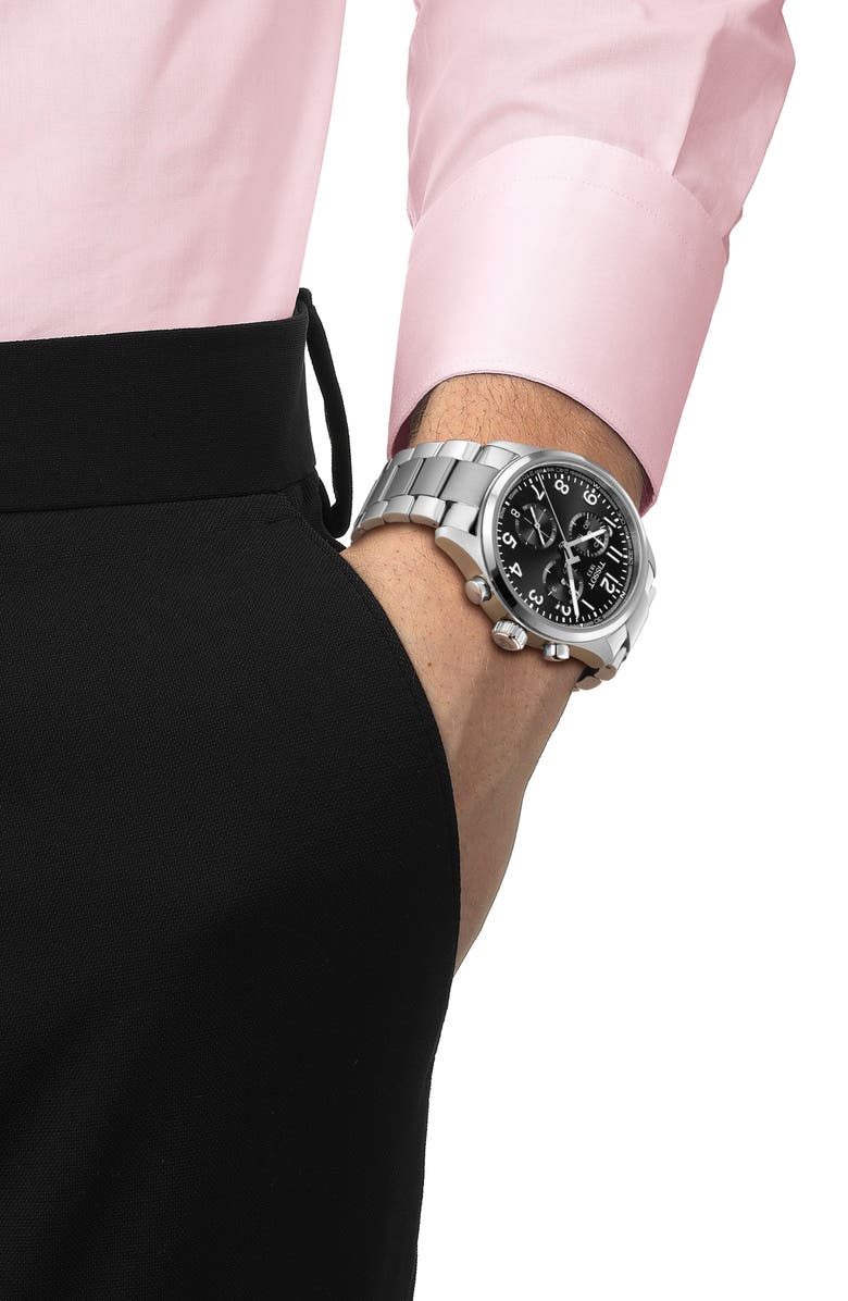 Tissot Chrono Bracelet Watch, 42mm, Alternate, color, 