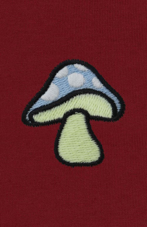 Dalix Mushroom Fleece Sweatshirt In Cardinal Red