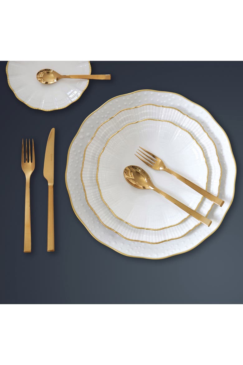Side PVD Gold 5 Piece Place Setting, Alternate, color, GOLD