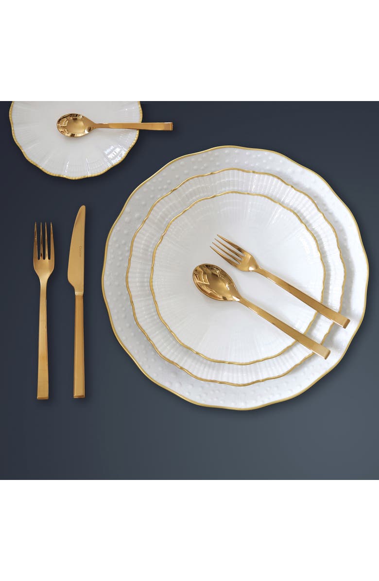 Couzon Side PVD Gold 5 Piece Place Setting, Alternate, color, Gold