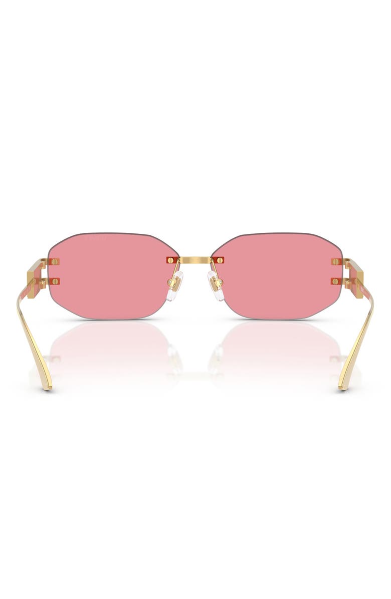 Versace 58mm Oval Sunglasses, Alternate, color, Gold