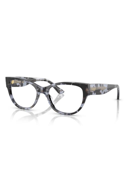 Vogue 51mm Cat Eye Optical Glasses In Blue Tort