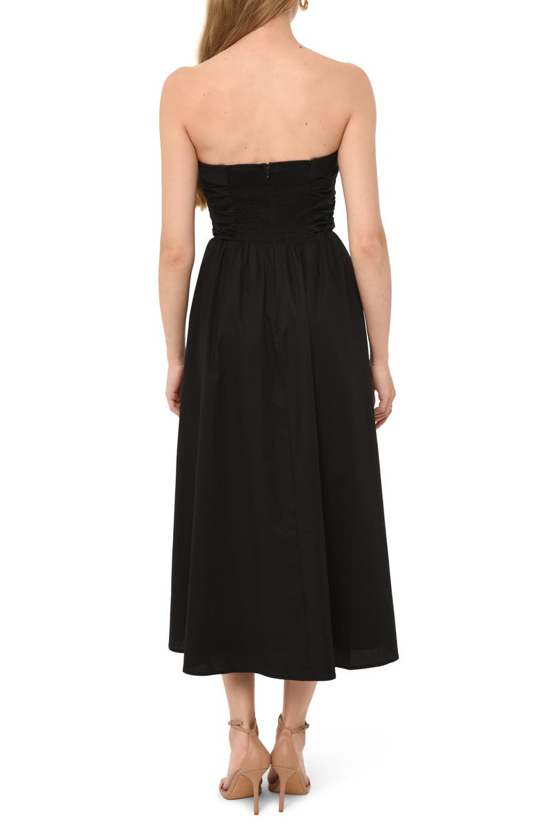 Sammie Pleat Strapless Stretch Cotton Sundress