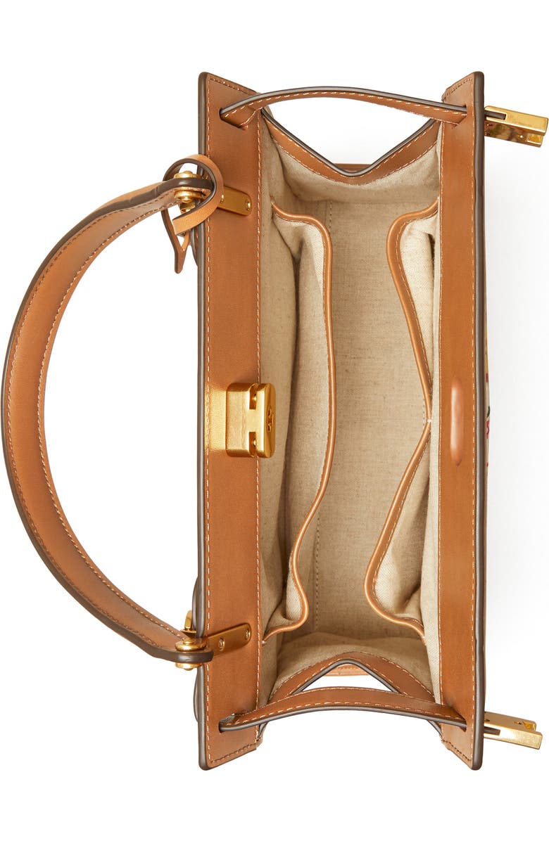 Tory Burch Lee Radziwill Webbing Patchwork Embroidered Shoulder Bag, Alternate, color,