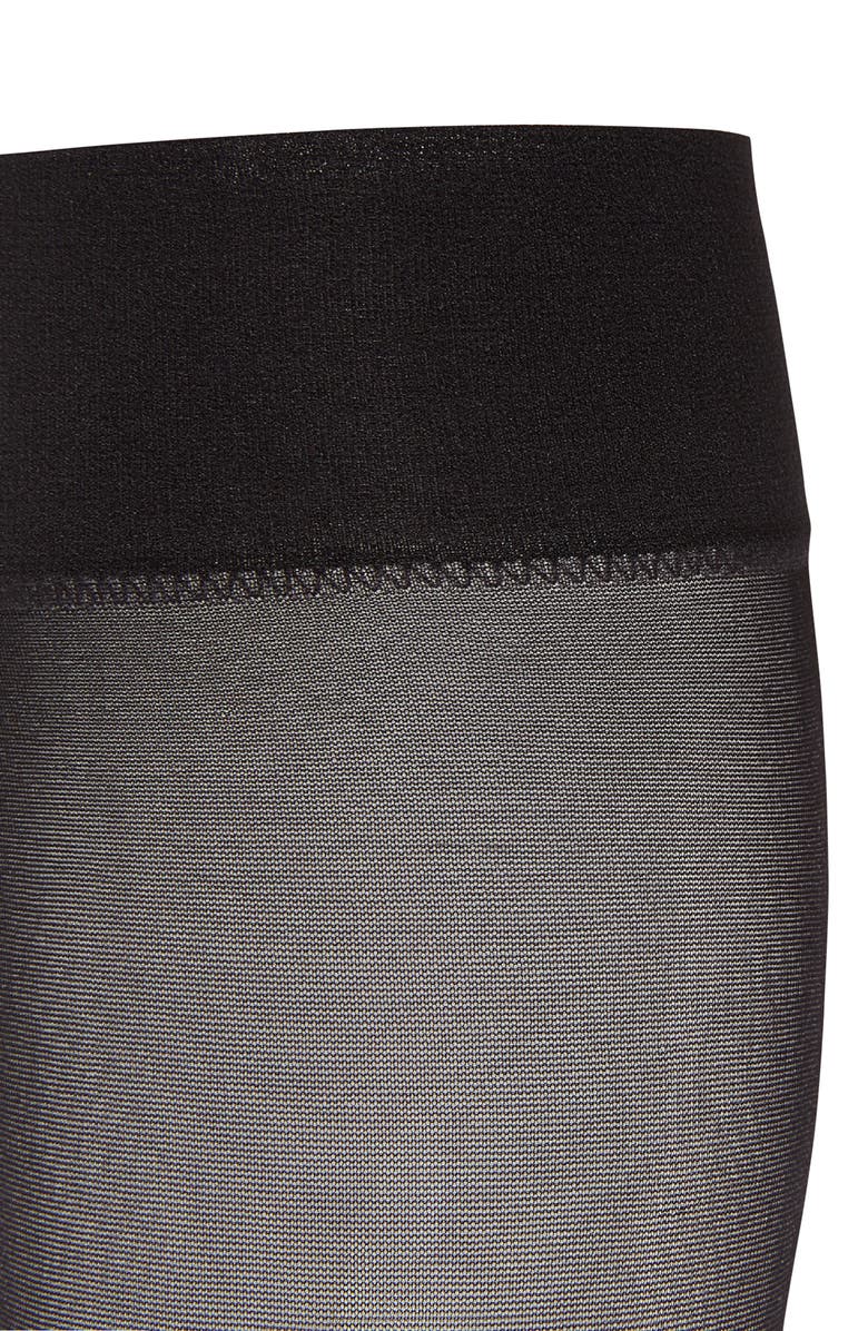 Wolford Satin Touch Knee High Socks, Alternate, color, Black