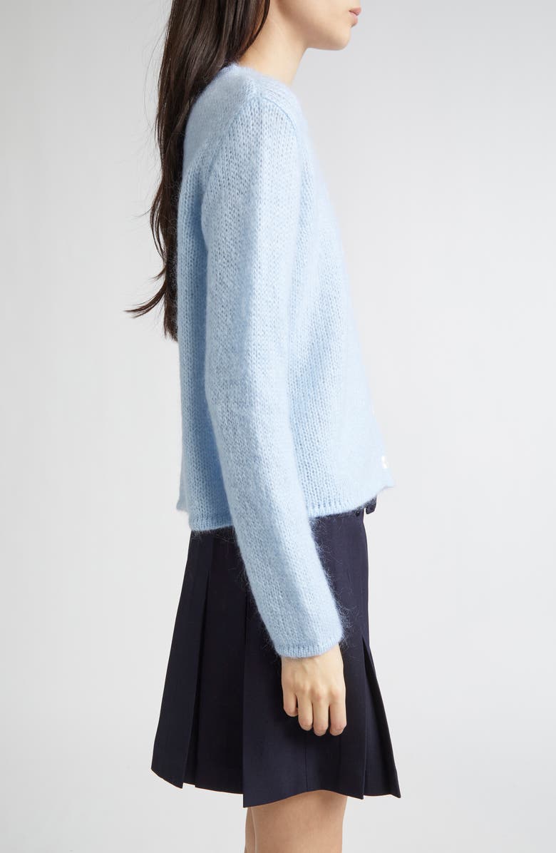 Shushu/Tong Logo Stitch Mohair & Wool Blend Cardigan, Alternate, color, 