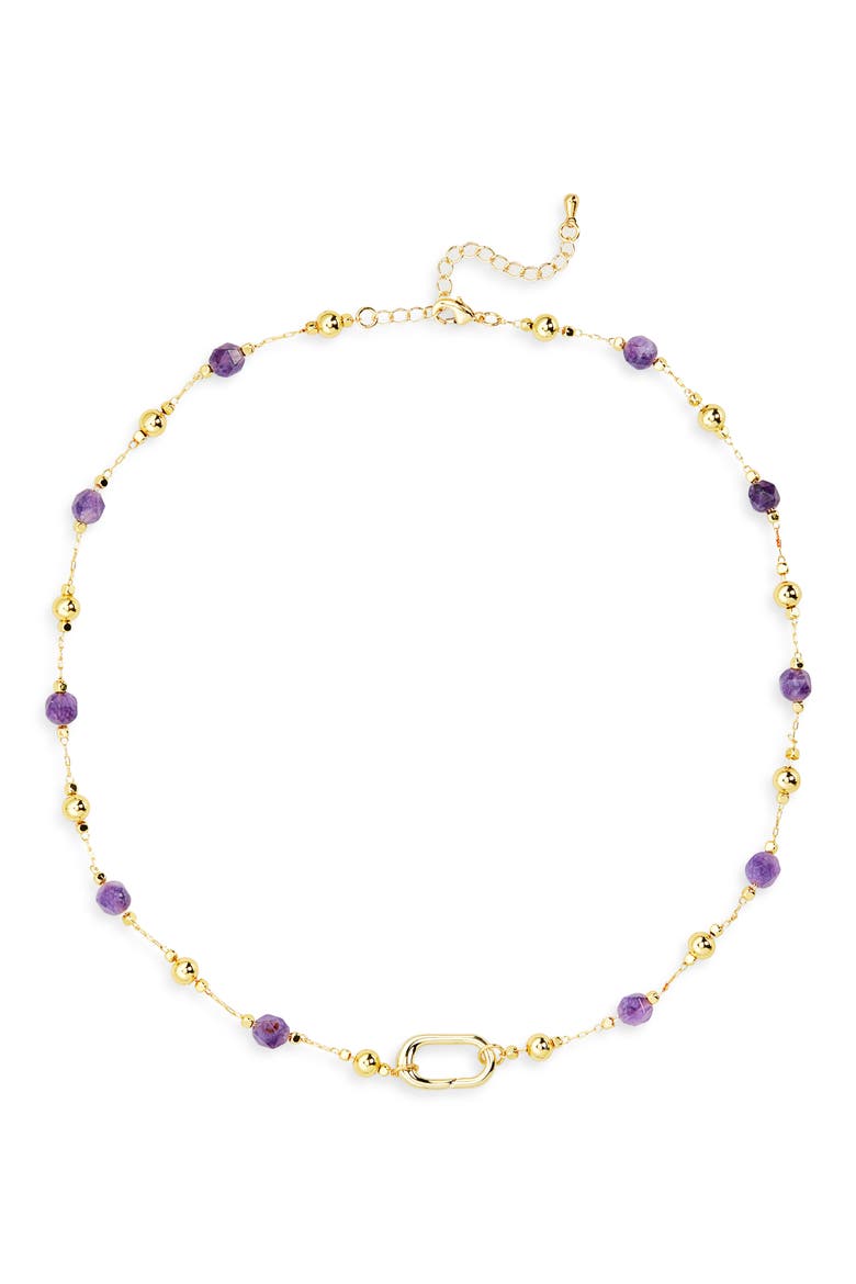 Zanda Flower Statement Necklace, Main, color, GOLD