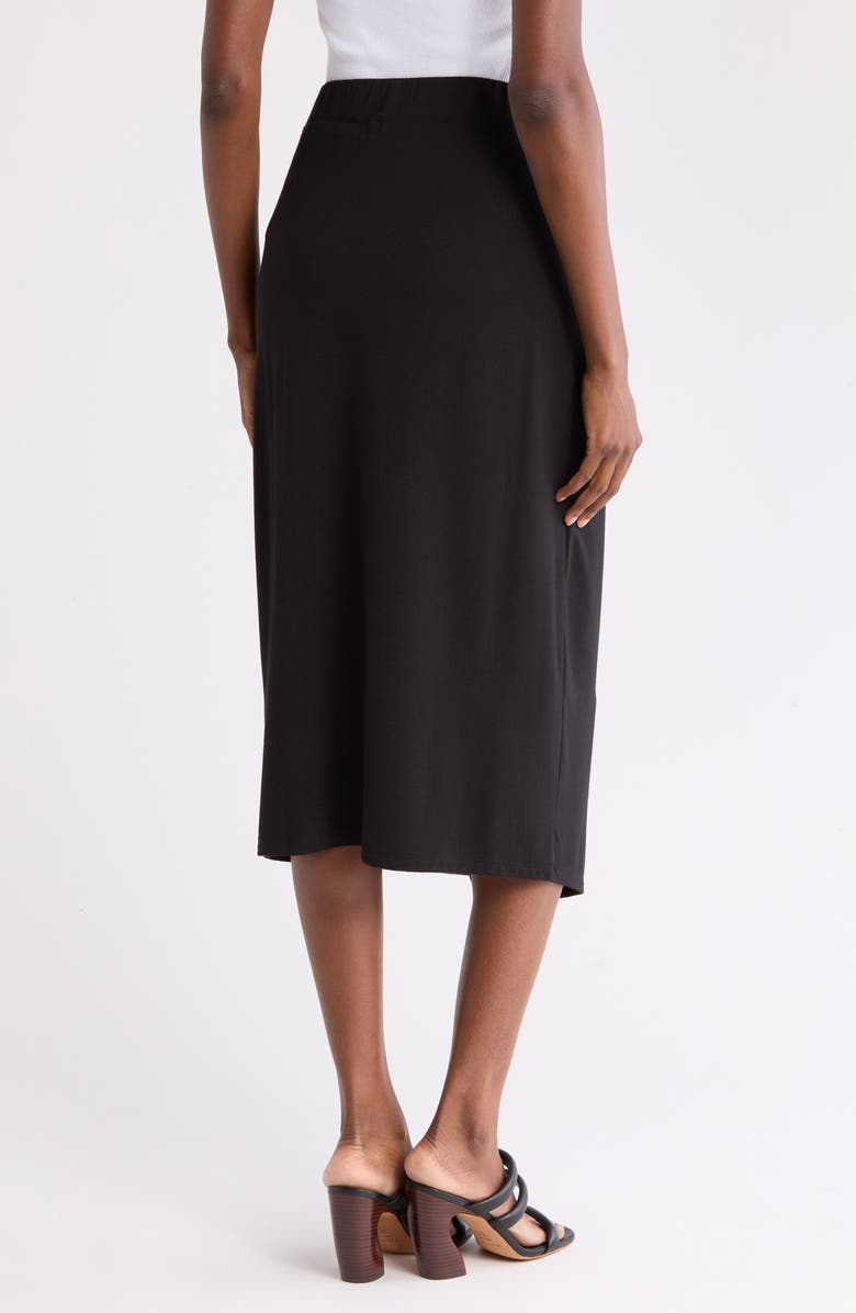 Vince Overlap Midi Skirt, Alternate, color, Black