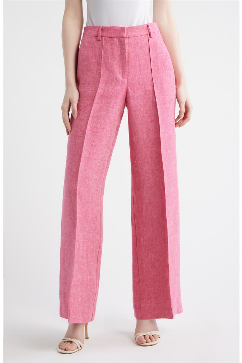 The Kenna Wide Leg Linen Pants, Main, color, PLUM ROSE