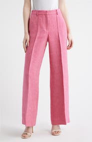 Elie Tahari The Kenna Wide Leg Linen Pants