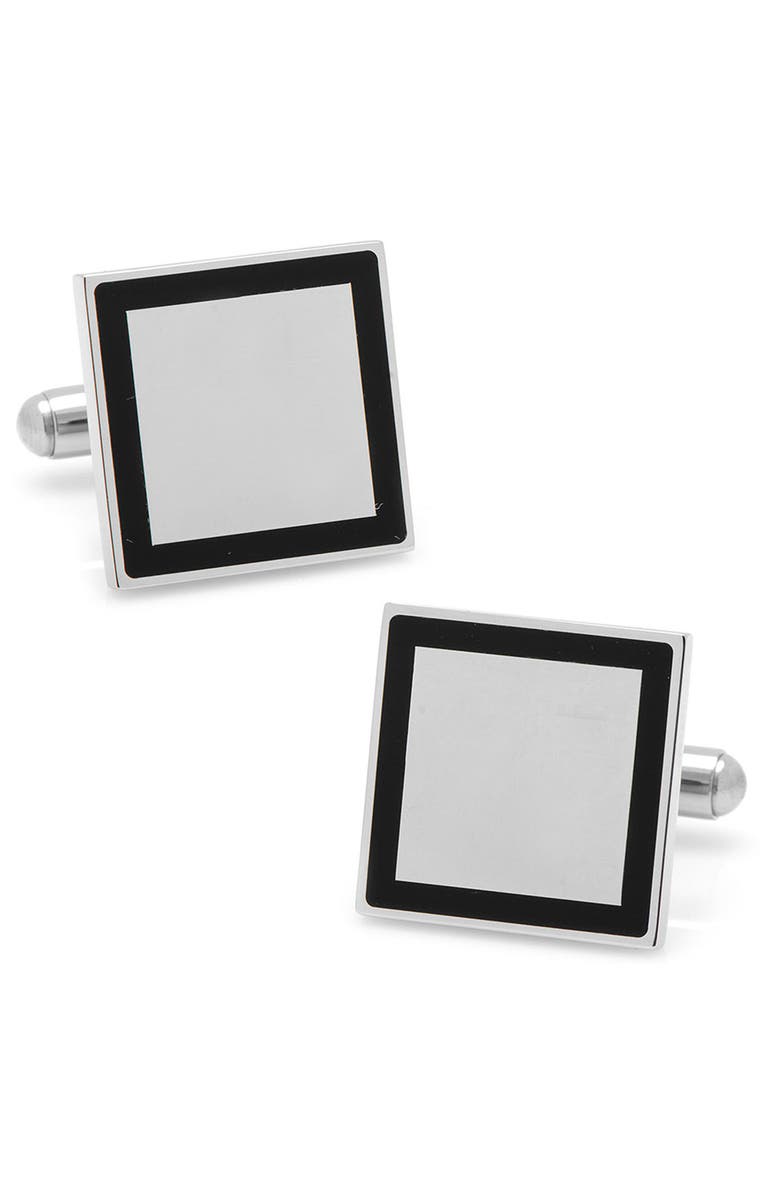 Cufflinks, Inc. Engravable Etched Square Cuff Links, Main, color, 