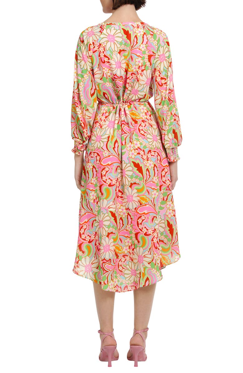 DONNA MORGAN FOR MAGGY Floral Long Sleeve Button Front Maxi Dress, Alternate, color, 