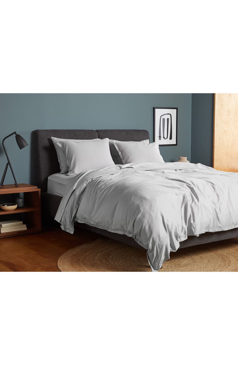 Parachute Sateen Duvet Cover, Alternate, color, Light Grey