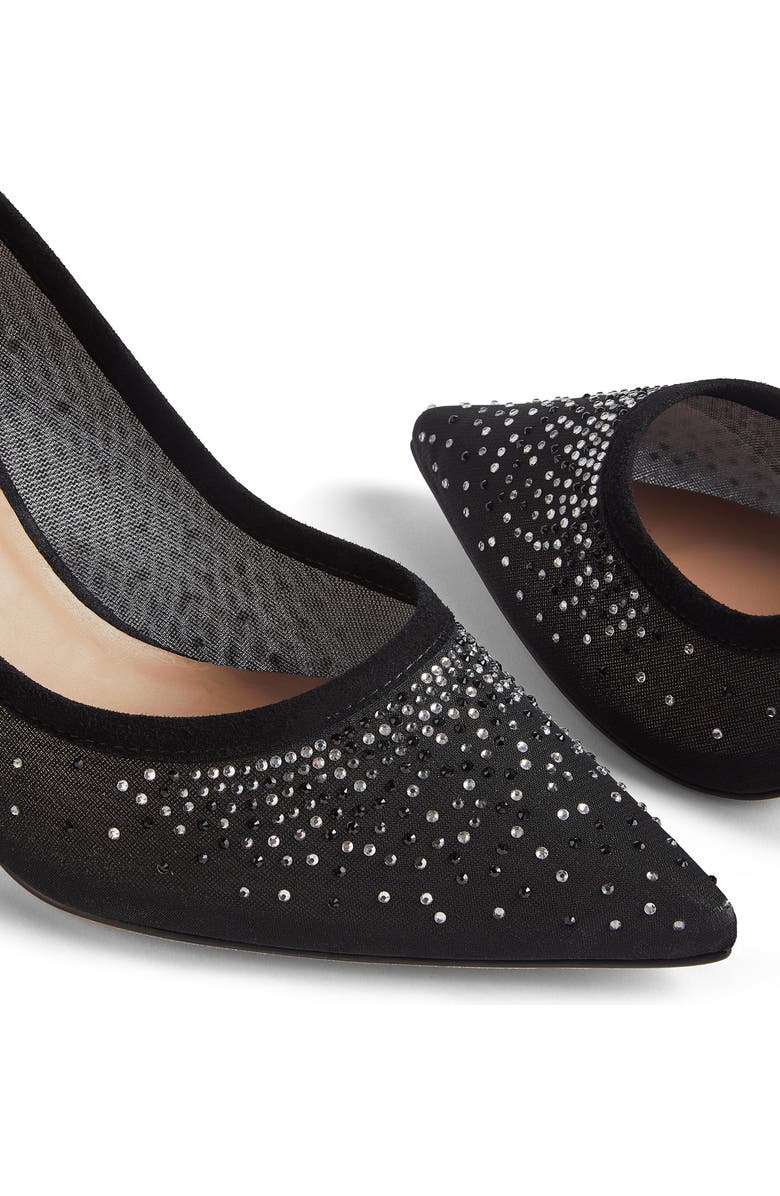 LK Bennett Liberty Embellished Pointed Toe Pump, Alternate, color, Black