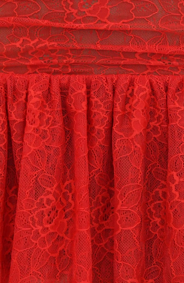 Mistress Rocks Mid Rise Tiered Miniskirt, Alternate, color, Red Rose