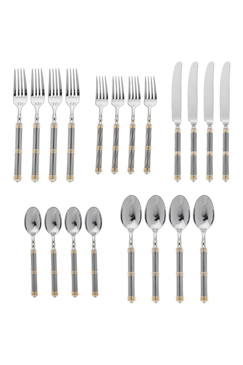 Castello 20-Piece Flatware Set, Alternate, color, GOLD