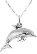 ALLUREZ Dolphin Pendant Necklace 14k