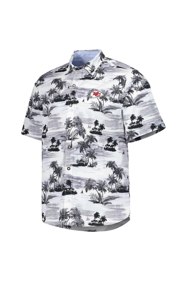 Men's Tommy Bahama White Kansas City Chiefs Sport Tropical Horizons Button-Up Shirt, Alternate, color, Black