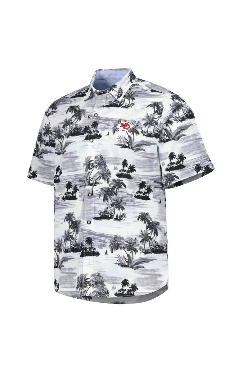 Tommy Bahama Men's Tommy Bahama White Kansas City Chiefs Sport Tropical Horizons Button-Up Shirt, Alternate, color, Black