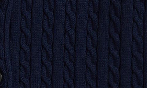 Polo Ralph Lauren Ralph Lauren Polo Bear Mini-cable Cotton Cardigan In Black